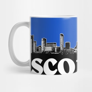 Scouser / Liverpool Blue Skyline Design Mug